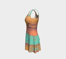 Load image into Gallery viewer, Citrus Breeze Prismatic Flare Dress