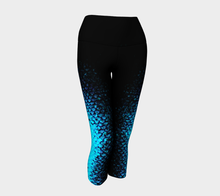 Load image into Gallery viewer, Aquamarine Shadow Mermaid Yoga Capris