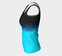 Load image into Gallery viewer, Aquamarine Shadow Mermaid Long Tank Top