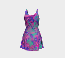 Load image into Gallery viewer, Vapor Wave Prismatic Flare Dress