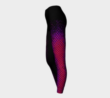 Load image into Gallery viewer, Magenta Wave Shadow Mermaid Leggings