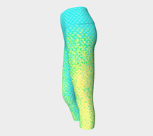 Load image into Gallery viewer, Seafoam Luminescent Mermaid Yoga Capris
