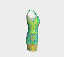 Load image into Gallery viewer, Wild Lime Prismatic Bodycon Dress