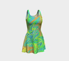 Load image into Gallery viewer, Wild Lime Prismatic Flare Dress
