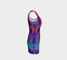 Load image into Gallery viewer, Techno Tide Prismatic Bodycon Dress