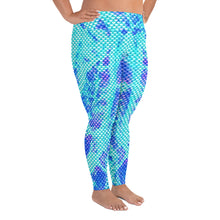 Load image into Gallery viewer, Varichrome Kyanite Plus Size Mermaid Leggings