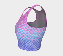 Load image into Gallery viewer, Pink Pearl Luminescent Mermaid Crop Top