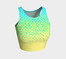 Load image into Gallery viewer, Seafoam Luminescent Mermaid Crop Top
