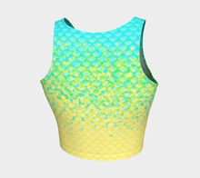 Load image into Gallery viewer, Seafoam Luminescent Mermaid Crop Top