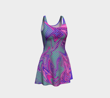 Load image into Gallery viewer, Vapor Wave Prismatic Flare Dress