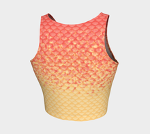 Load image into Gallery viewer, Coral Luminescent Mermaid Crop Top