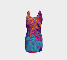 Load image into Gallery viewer, Techno Tide Prismatic Bodycon Dress