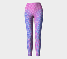 Load image into Gallery viewer, Pink Pearl Luminescent Mermaid Yoga Leggings