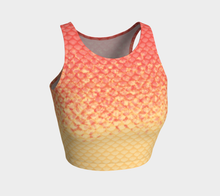 Load image into Gallery viewer, Coral Luminescent Mermaid Crop Top