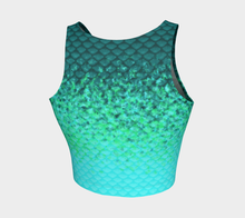 Load image into Gallery viewer, Deep Sea Luminescent Mermaid Crop Top