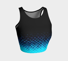 Load image into Gallery viewer, Aquamarine Shadow Mermaid Crop Top