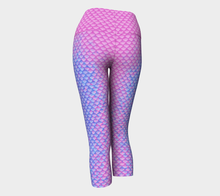 Load image into Gallery viewer, Pink Pearl Luminescent Mermaid Yoga Capris
