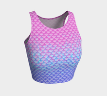 Load image into Gallery viewer, Pink Pearl Luminescent Mermaid Crop Top
