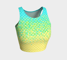 Load image into Gallery viewer, Seafoam Luminescent Mermaid Crop Top
