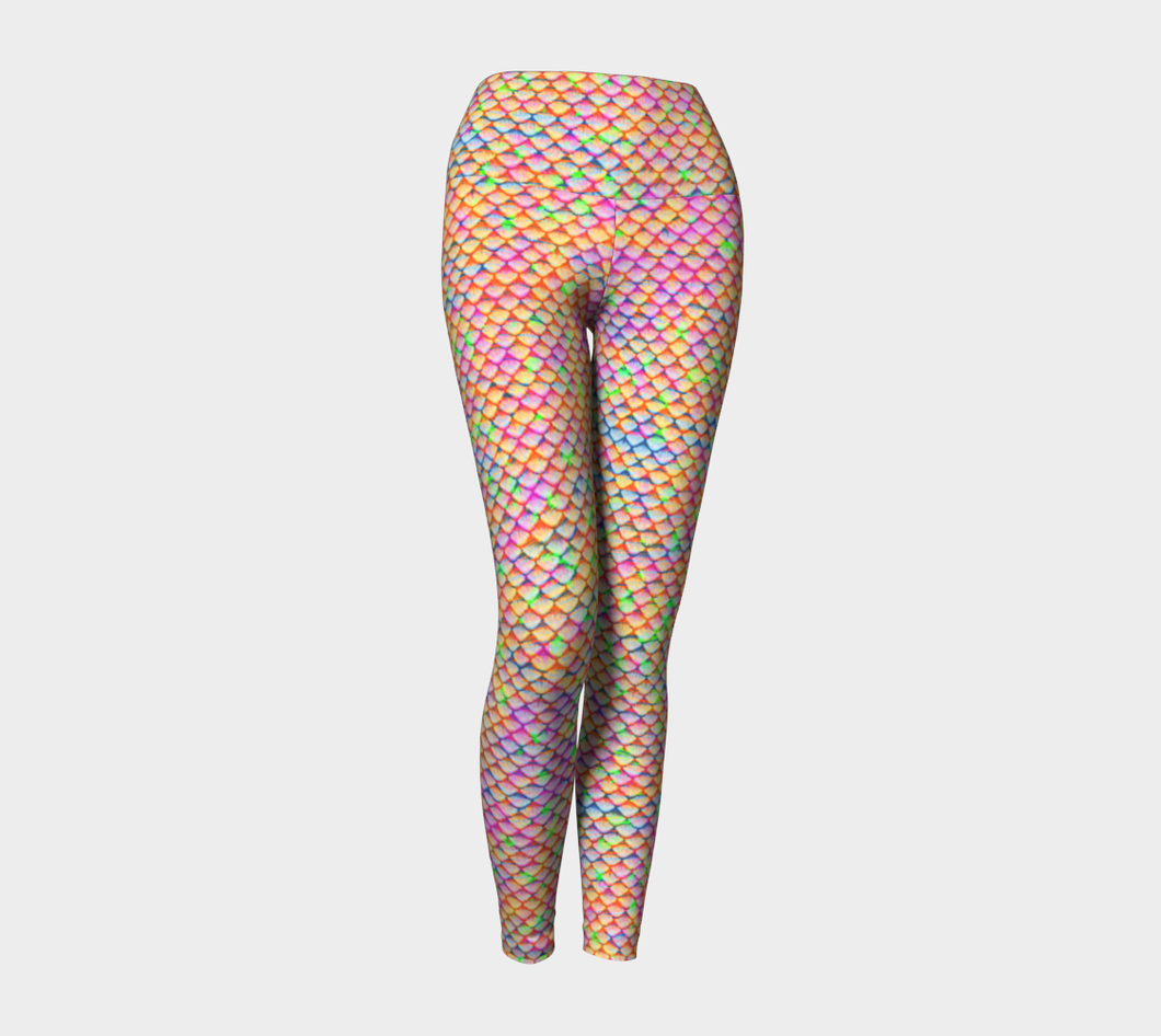 Rainbow Jelly Spectrum Mermaid Yoga Leggings